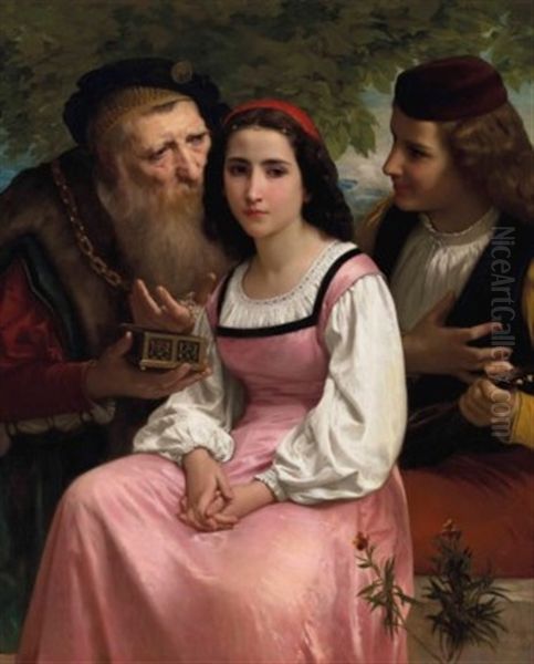 Entre La Richesse Et L'amour Oil Painting by William-Adolphe Bouguereau