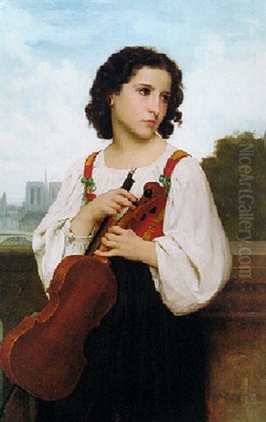 Alone In The World Oil Painting by William-Adolphe Bouguereau