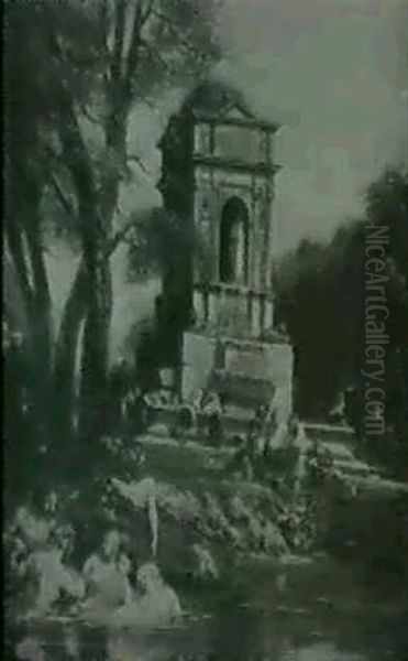 La Fontaine De Jouvence Oil Painting by Clement Boulanger
