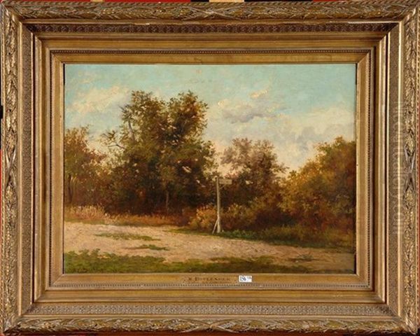 L'allee Des Vieux Charmes Oil Painting by Hippolyte Emmanuel Boulenger