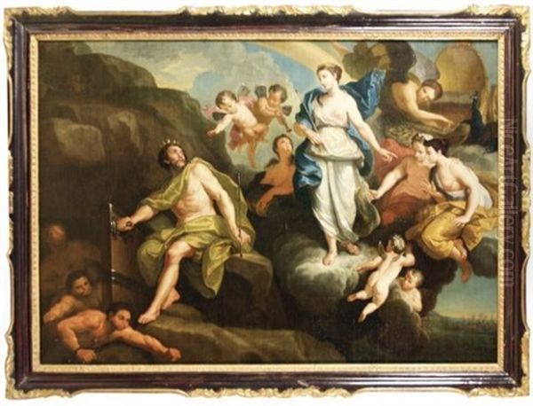 Junon Demandant A Pluton De Liberer Les Vents Pour Permettre Aux Bateaux Grecs D'appareiller Oil Painting by Louis de, the Younger Boulogne