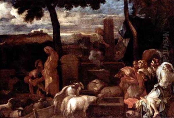 A Classical Scene Oil Painting by Sebastien Bourdon