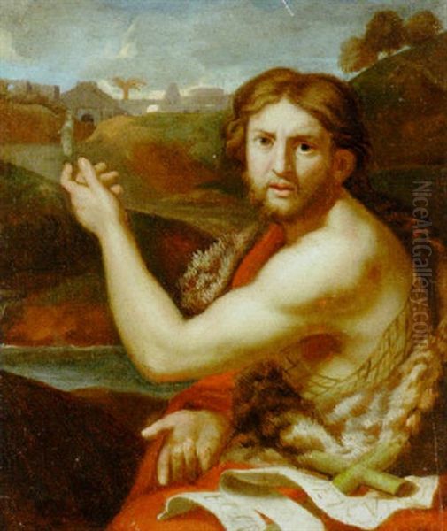 Saint John The Baptist Oil Painting by Sebastien Bourdon