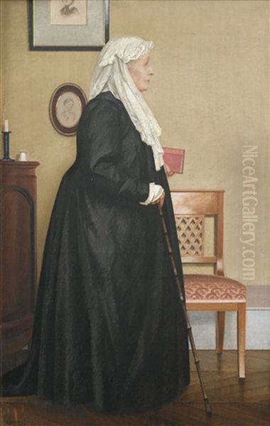 Portrait De La Grand Mere De L'artiste Oil Painting by Bernard Boutet De Monvel