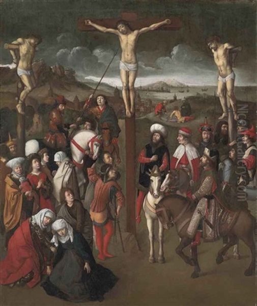 The Crucifixion Oil Painting by Dieric Bouts the Elder
