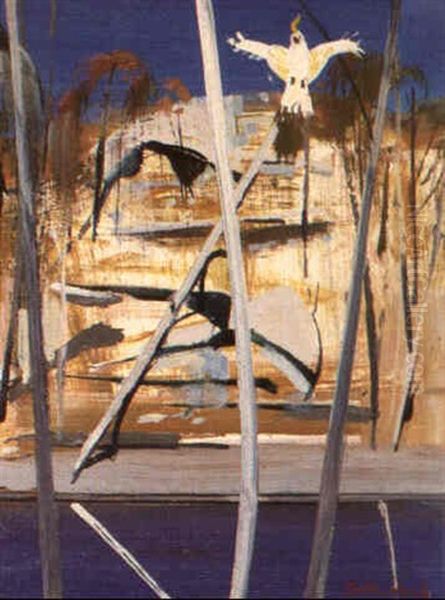 Shoalhaven With Cockatoo Oil Painting by Arthur Merric Boyd