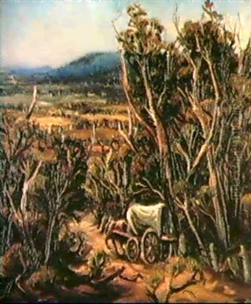 Harkaway Landscape Oil Painting by Arthur Merric Boyd