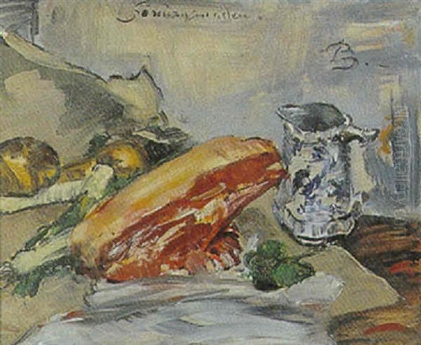 Sondagsmaden Oil Painting by Peter Rostrup Boyesen