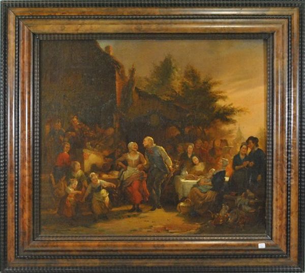 Jubile, Cinquante Ans De Mariage Oil Painting by Ferdinand de Braekeleer the Elder