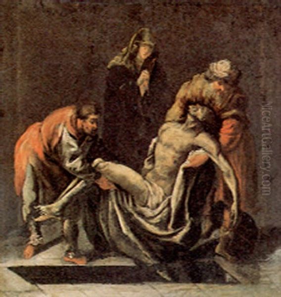 The Entombment Oil Painting by Leonard Bramer
