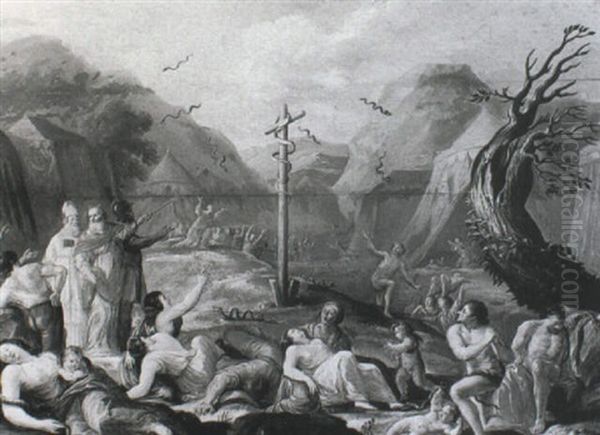 Moses And The Brazen Serpent Oil Painting by Leonard Bramer