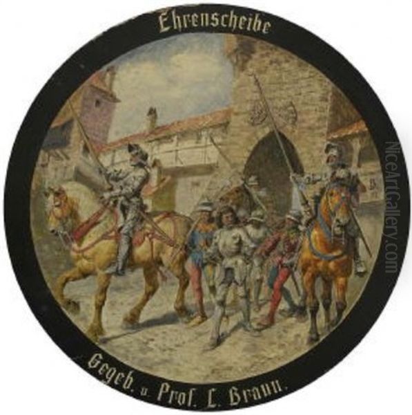 Der Gefangene Raubritter Eppelein Von Gailingen Oil Painting by Louis Braun