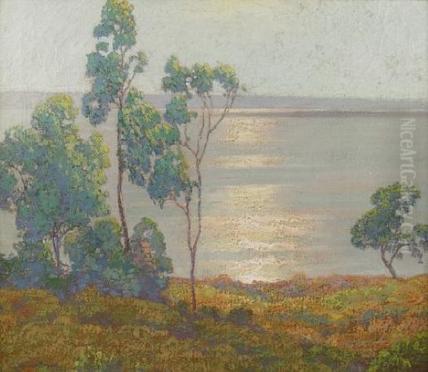 Morning Sun, San Diego Bay, From Point Loma Oil Painting by Maurice Braun
