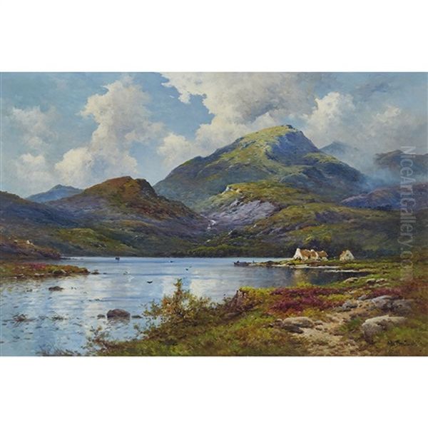 The Mcgillicuddy Reeks, Killarney Oil Painting by Alfred Fontville de Breanski Jr