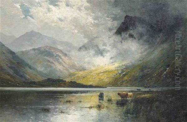 In The West Highlands Oil Painting by Alfred Fontville de Breanski Jr