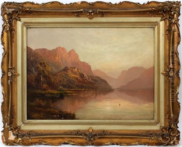 Tal-y Liyn N.w Oil Painting by Alfred Fontville de Breanski Jr