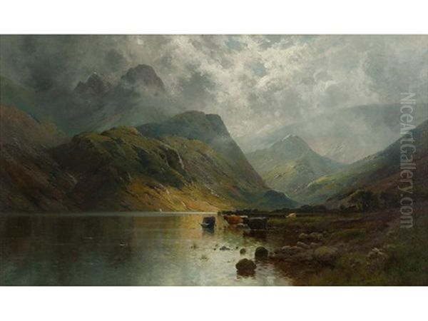 In The West Highlands Oil Painting by Alfred Fontville de Breanski Jr