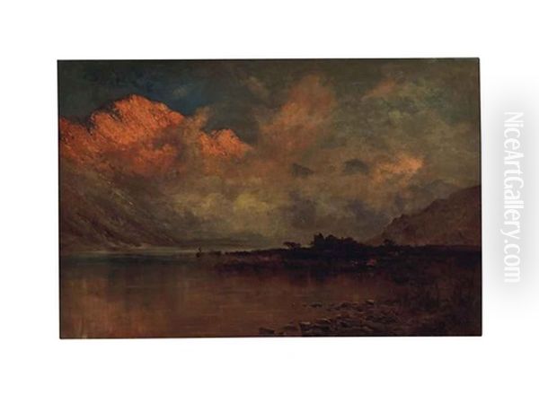 Kilchurn Castle, Lock Awe Oil Painting by Alfred Fontville de Breanski Jr