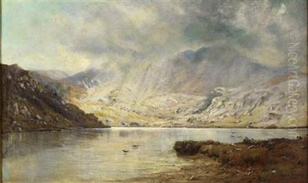 A Break In The Clouds, Ben Ledi Oil Painting by Alfred Fontville de Breanski Jr