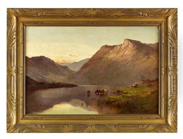Loch Awe Oil Painting by Alfred Fontville de Breanski Jr
