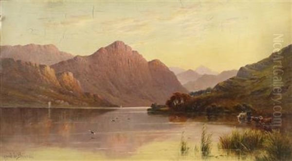 Loch Lomond Oil Painting by Alfred Fontville de Breanski Jr