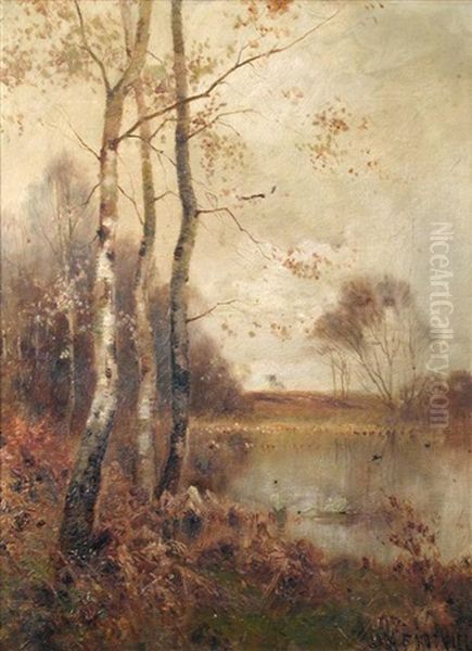 In Burnham Wood Oil Painting by Alfred Fontville de Breanski Jr