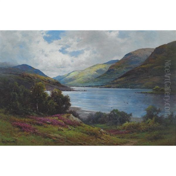 Summer Morning Above Loch Ness Oil Painting by Alfred Fontville de Breanski Jr