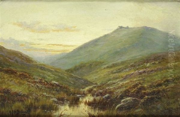 Paysage De Montagne Oil Painting by Alfred Fontville de Breanski Jr
