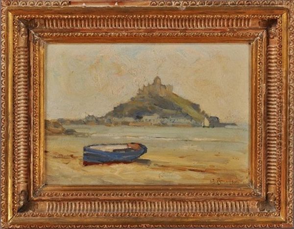 St. Michael's Mount, Cornwall Oil Painting by Alfred Fontville de Breanski Jr