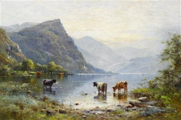 Early Morning, Lodore, Derwentwater Oil Painting by Alfred Fontville de Breanski Jr