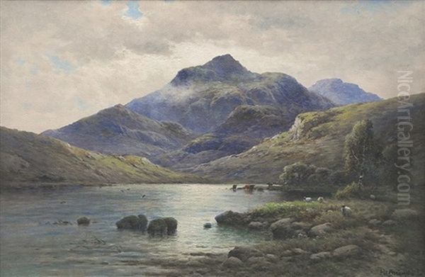Between The Showers, Loch Ard Oil Painting by Alfred Fontville de Breanski Jr