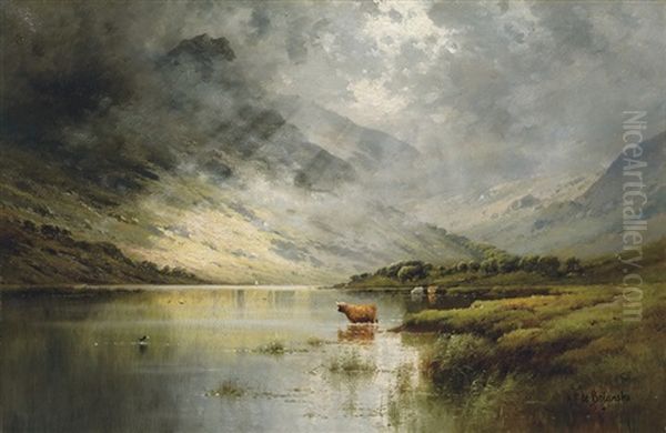 On Loch Etive, Argyll Oil Painting by Alfred Fontville de Breanski Jr