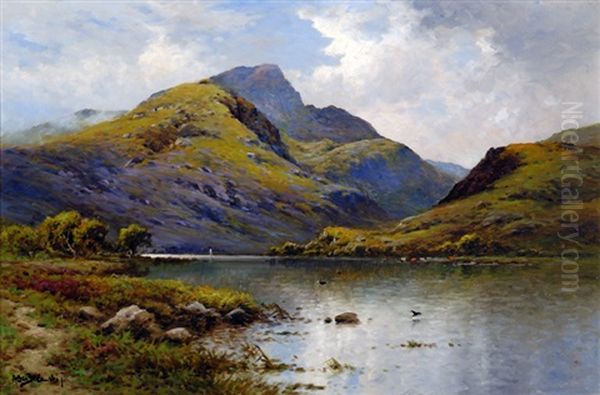Llyn Ogwen And Y Garn, North Wales Oil Painting by Alfred Fontville de Breanski Jr