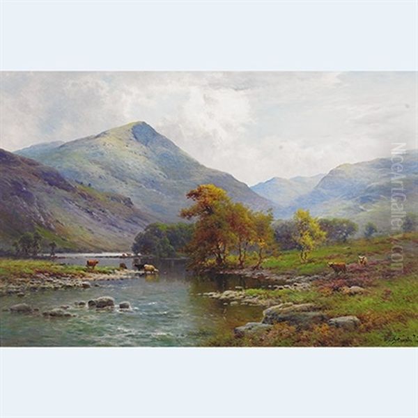 Morning In Glen Nevis, Nb Oil Painting by Alfred Fontville de Breanski Jr