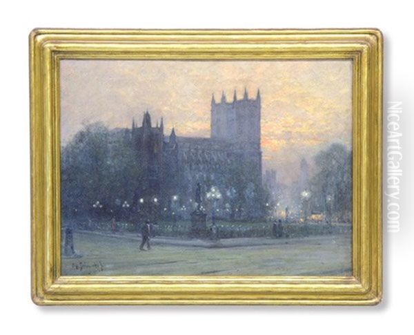 Westminster Abbey, London Oil Painting by Alfred Fontville de Breanski Jr