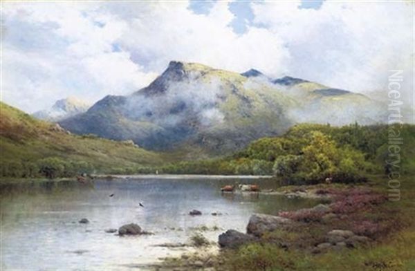 Summer Morning, Loch Etive Oil Painting by Alfred Fontville de Breanski Jr