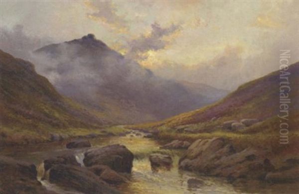 Tavy Cleave, Dartmoor Oil Painting by Alfred Fontville de Breanski Jr