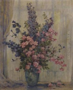 Ramblers And Delphiniums