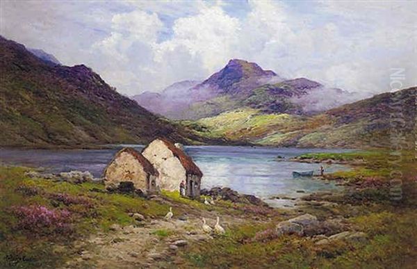 A Home In County Galway Oil Painting by Alfred Fontville de Breanski Jr