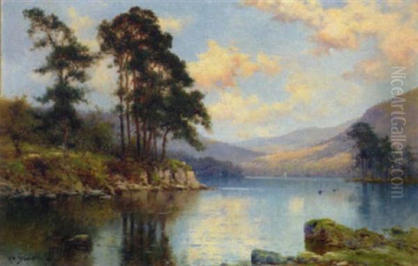 Friar's Crag, Derwentwater Oil Painting by Alfred Fontville de Breanski Jr
