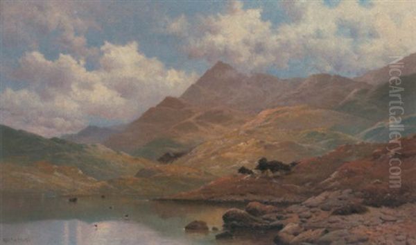 Head Of Loch Lomond Oil Painting by Alfred Fontville de Breanski Jr