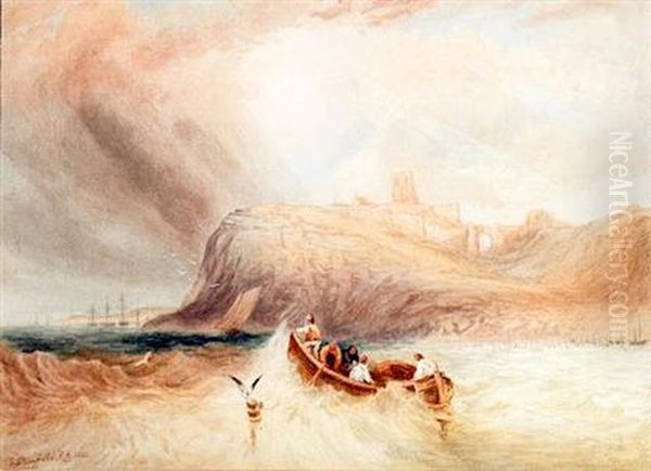 Evening Near Basingstoke, Hampshire Oil Painting by Alfred Fontville de Breanski Jr