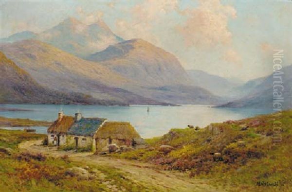 At The Head Of Loch Etive Oil Painting by Alfred Fontville de Breanski Jr