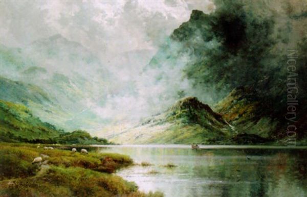 On Loch Etive Oil Painting by Alfred Fontville de Breanski Jr