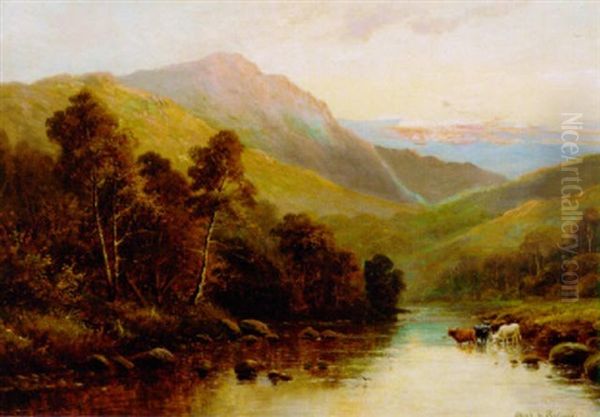 Loch Maree, Scotland Oil Painting by Alfred Fontville de Breanski Jr