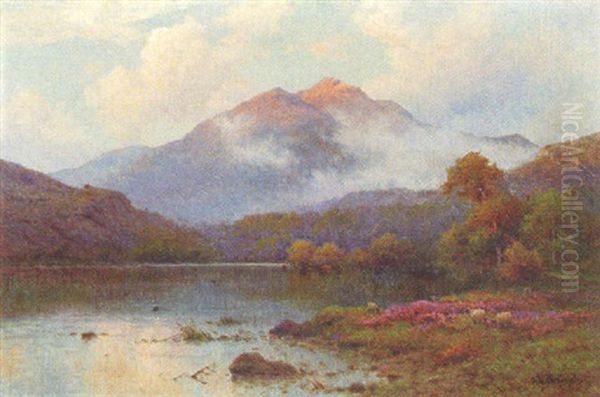 Ben Venue And Loch Achray, Perthshire Oil Painting by Alfred Fontville de Breanski Jr