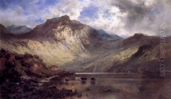 Ben Lomond After A Storm Oil Painting by Alfred Fontville de Breanski Jr