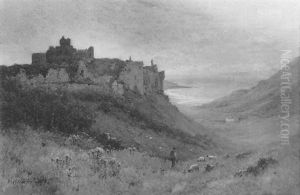 Evening Manorbriar Castle, Pembroke