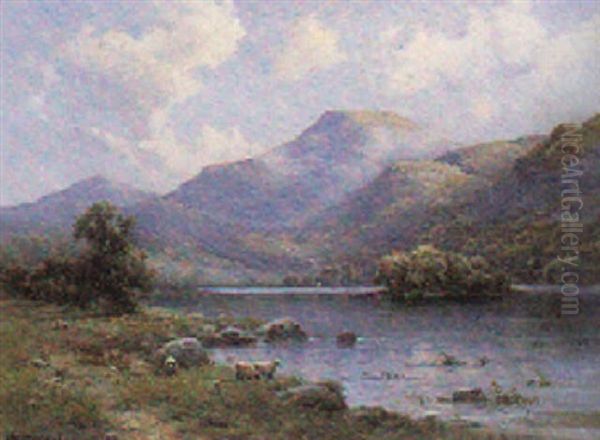 Spring Morning, Loch Tay And Ben Lawers Oil Painting by Alfred Fontville de Breanski Jr
