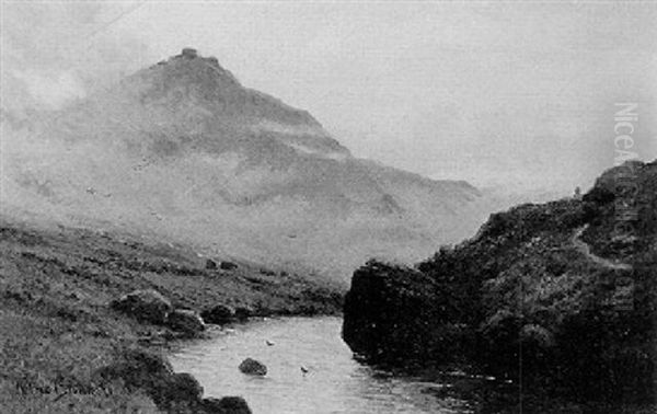 Tavy Cleeve, Dartmoor Oil Painting by Alfred Fontville de Breanski Jr